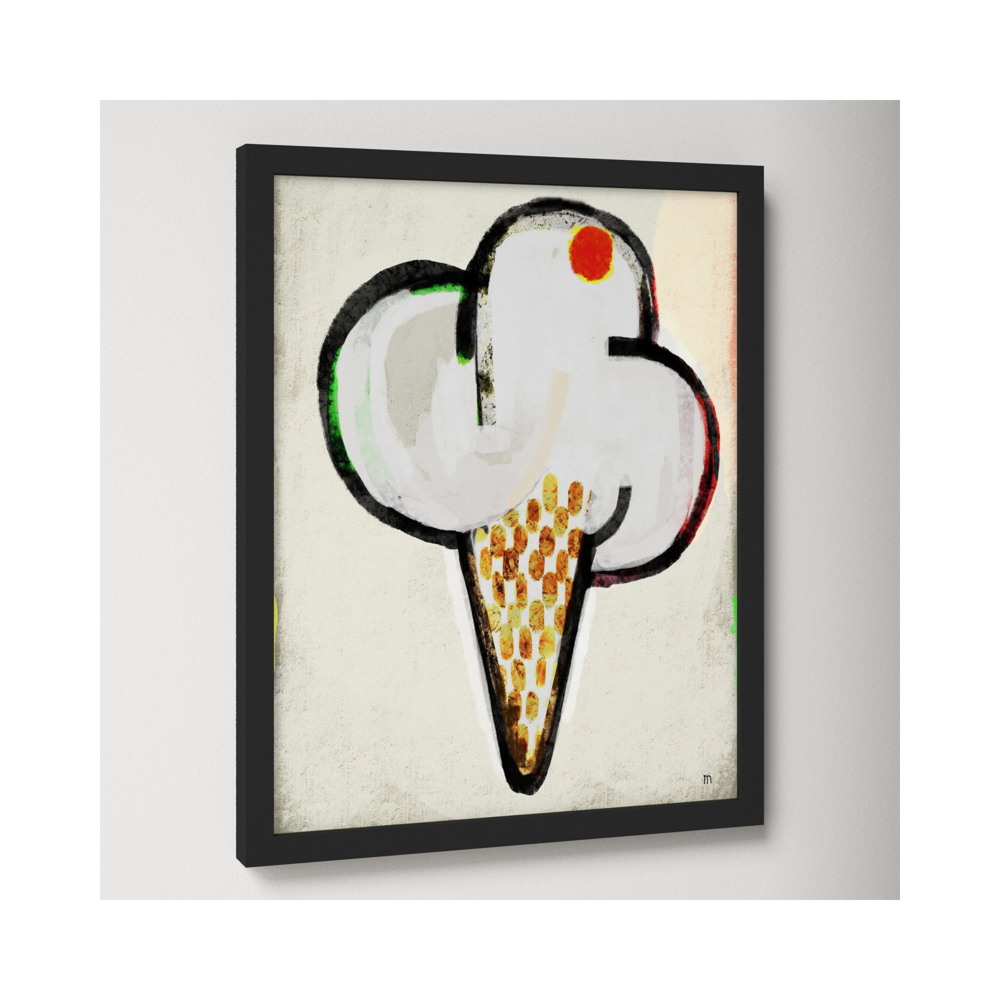 Threat by StudioM, 20" H x 16" W x 1.25" D, Black Framed Paper