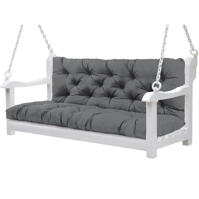 Outdoor Porch Swing Cushions Waterproof, Swing Cushions Thicken 4"" 2-3 Seater Cushions Swing Replacement Seat Cushions with Backrest, for Outdoor Furn -  Red Barrel Studio®, 32065DA6E3DA44C18CAC68A318E1DBC8