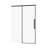 48" - 72" Semi- Shower Door, 1/4" Thick Tempered Glass With -Proof Coating, Matte Black Stainless Steel, Reversible Left Or Right Opening, Waterproof Splash Design, Smooth Rollers For Operation In