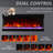 3 Sided Glass Electric Fireplace Multicolors,Inserts And Remote&App Control,Heater And Multicolors Flame Effect Combination,DIY Log&Crystal Combination-1155432921