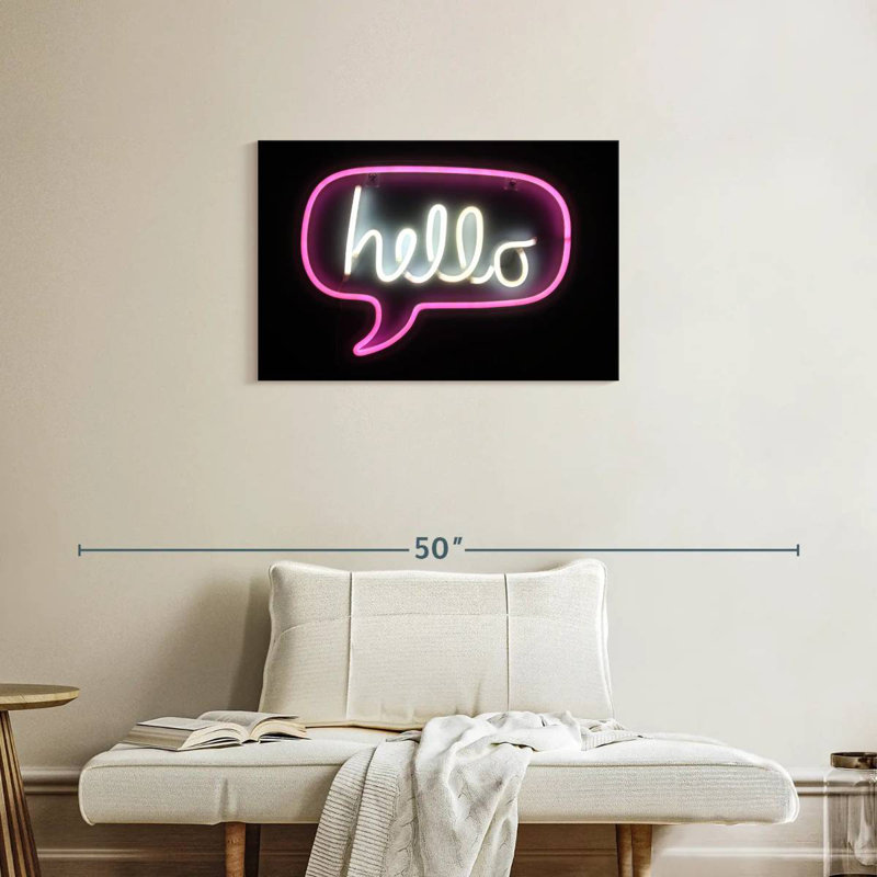 Tergel Neon Hello Sign, 20" H x 30" W