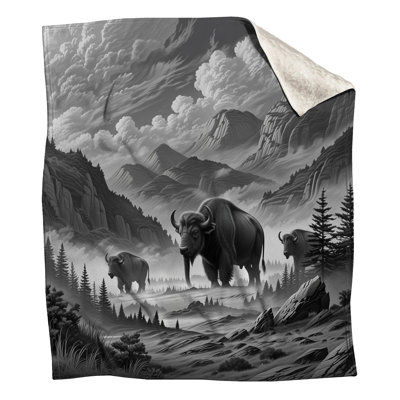 Couvertures majestueuses Bison Landscape
