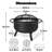 24Inch Wood Burning Fire Pit With Grill & Lid