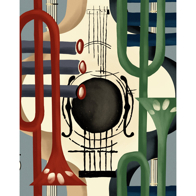 JAZZ LIVE Wallpaper Roll, Red/Green