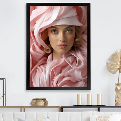 Femme chic avec un chapeau sur toile