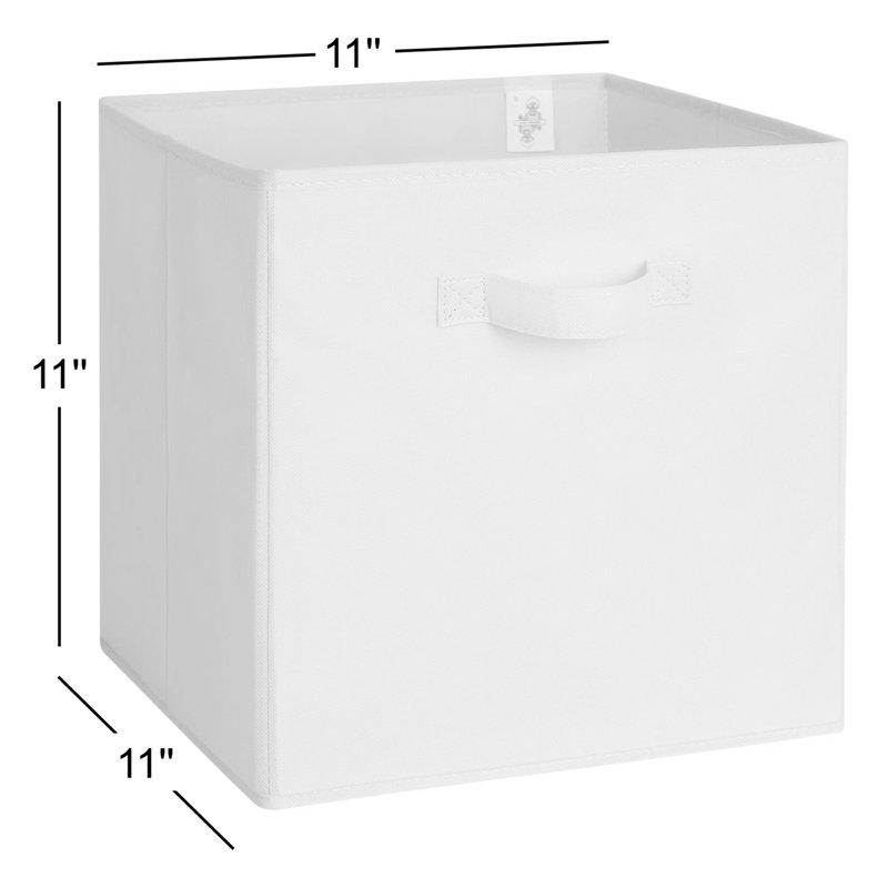 Ensemble de 6 cubes de rangement en tissu, H 11 po x l 11 po x P 11 po, Rose