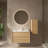 Kali Wall-mounted Floating Striped Bathroom Vanity Side Cabinet With A Door And A Shelf, (suitable For Noor Bathroom Vanity)-85866594-85866525