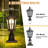 Solar Post Light Outdoor Class Black Aluminum Hg(2 Pack)-1709883455