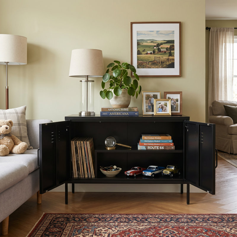 Storage Cabinet, Steel, Black