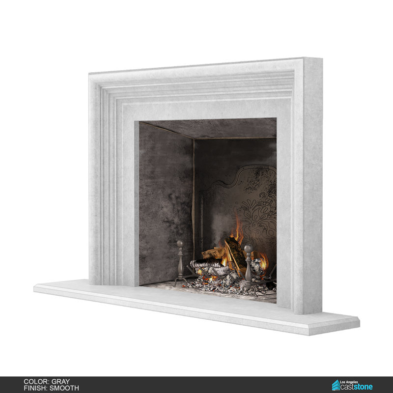 Oslo Fireplace Surround, Smooth Gray