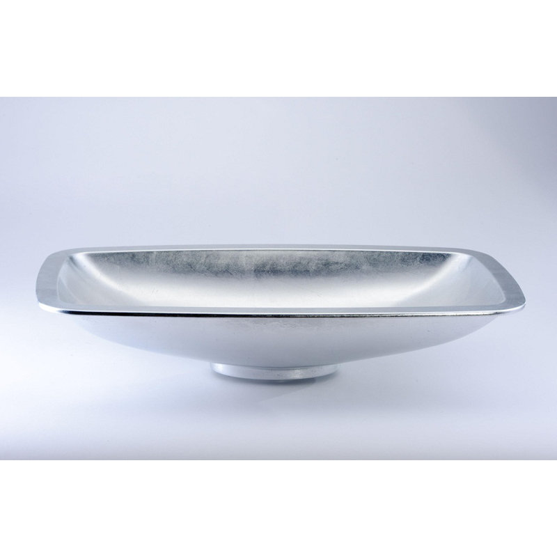 Oceano 25.2'' L Bathroom Sink, Silver Leaf