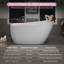 Baignoire de trempage autoportante en acrylique blanc brillant de 60 pouces avec bonde escamotable et trop-plein intégré