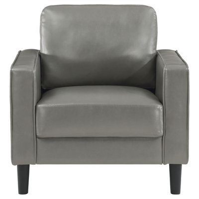 Farallone Grey Upholstered Track Arm Accent Chair by Latitude Run