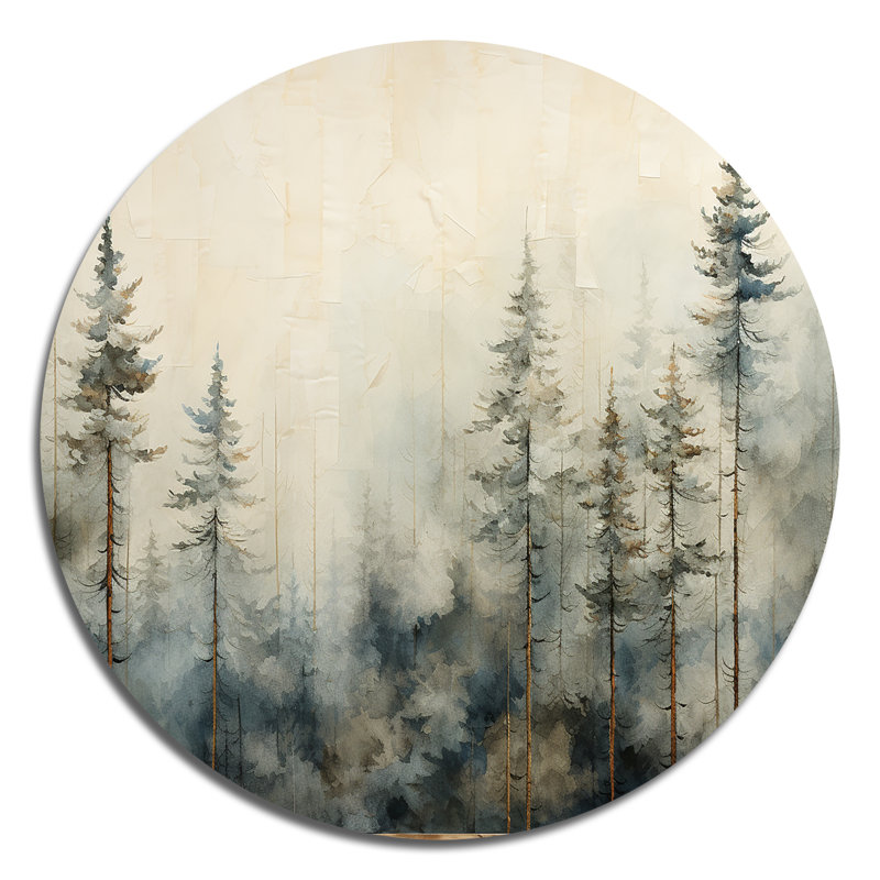 Art mural rond en métal Minimalisme, H 36 po x l 36 po