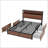 Large Raised-Pattern Storage Bed Frame