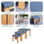 Ensemble de 3 tables d'appoint carrées gigognes, tables d'appoint polyvalentes pour une utilisation intérieure et extérieure