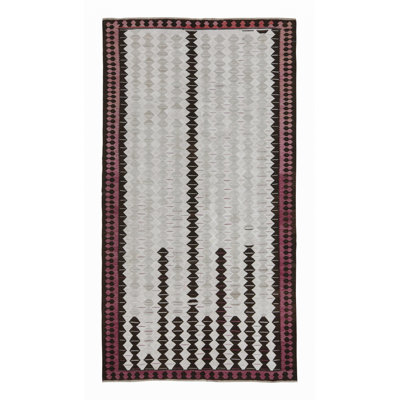 Vintage  Kilim In Gray & Brown Geometric Pattern By Rug & Kilim