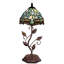 Petite lampe de table en verre teinté bleu mer Tiffany