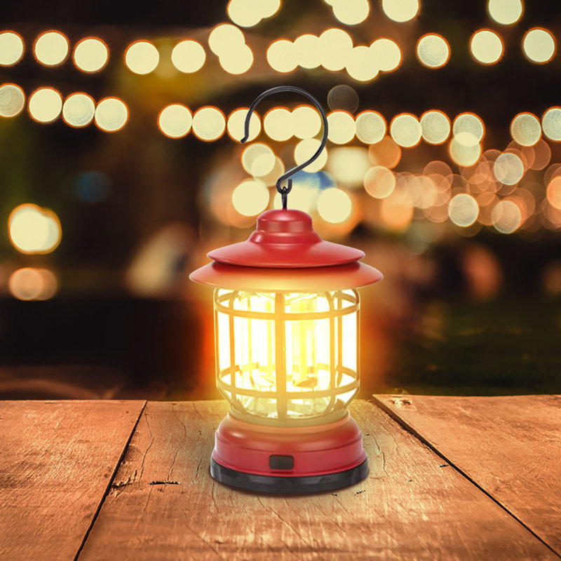 Lampe de camping rétro pour l'extérieur, Red