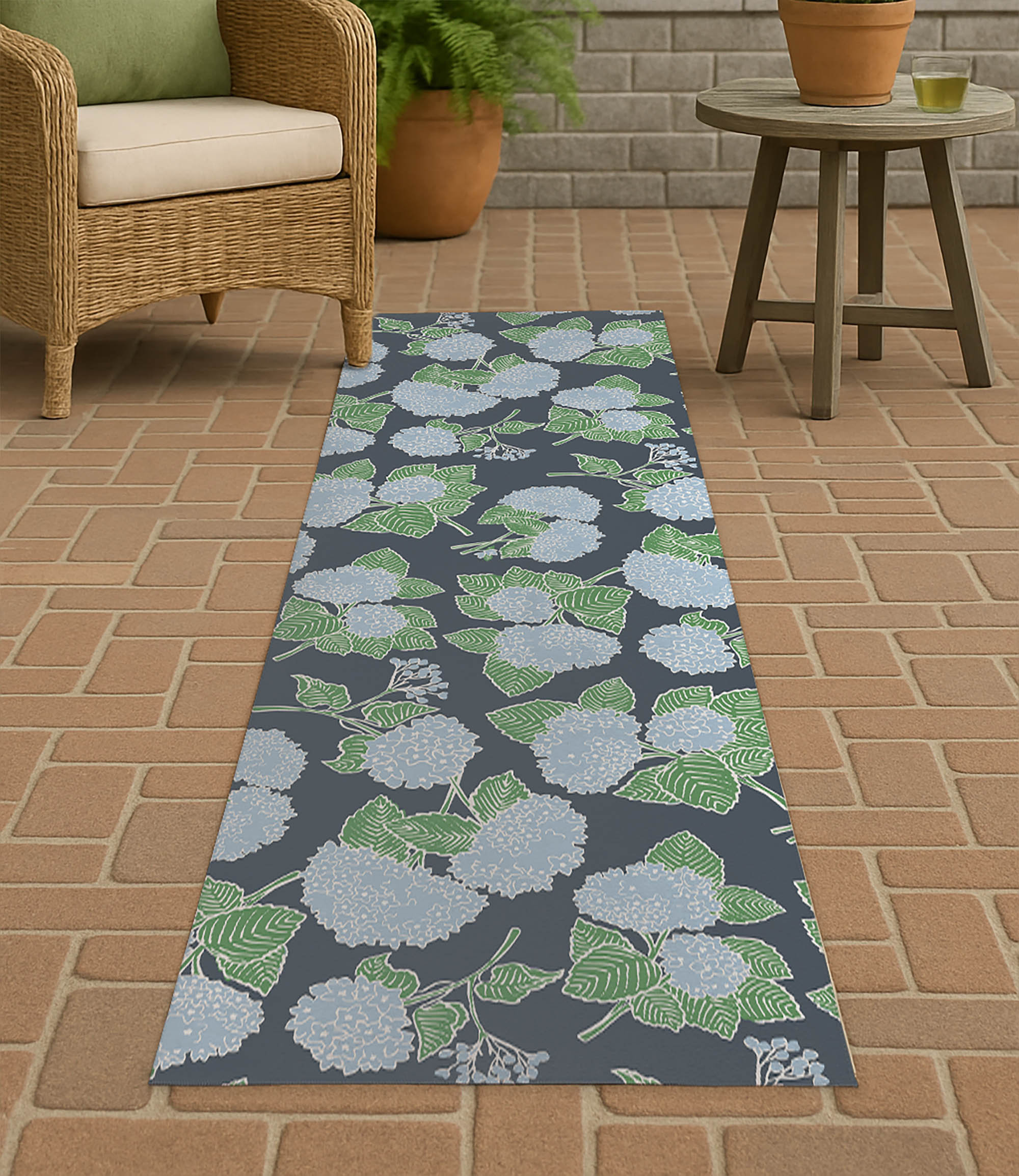 Lark Manor™ Hydrangea Non Slip Outdoor Rug | Wayfair