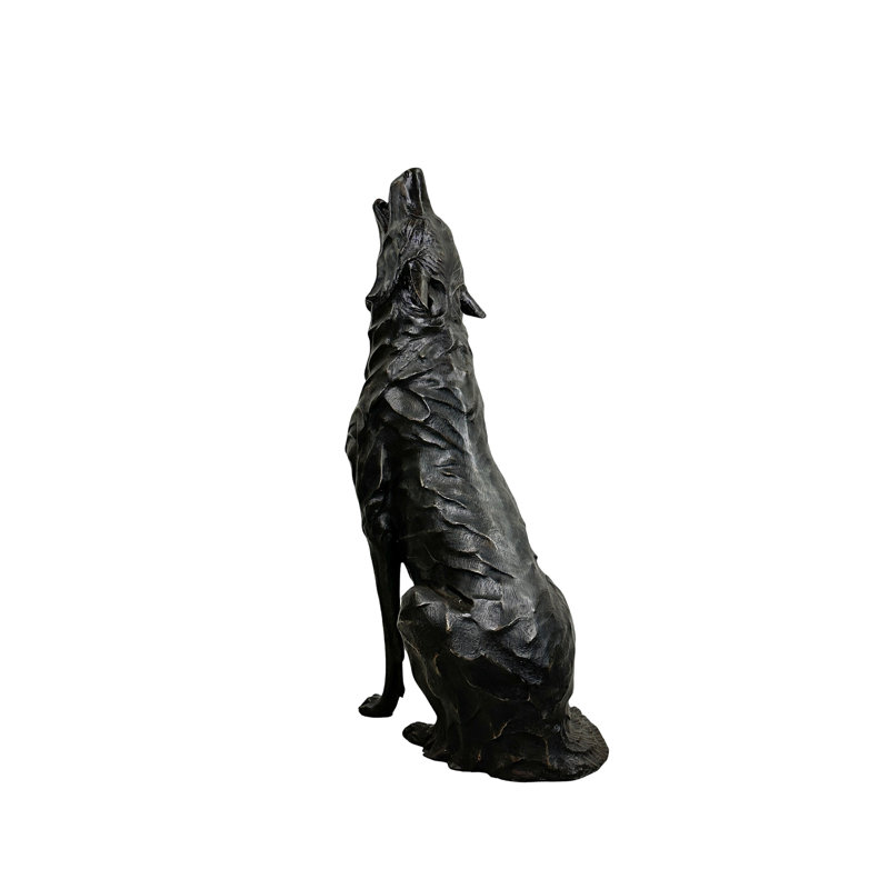 Wolf Bronze Garden Statue