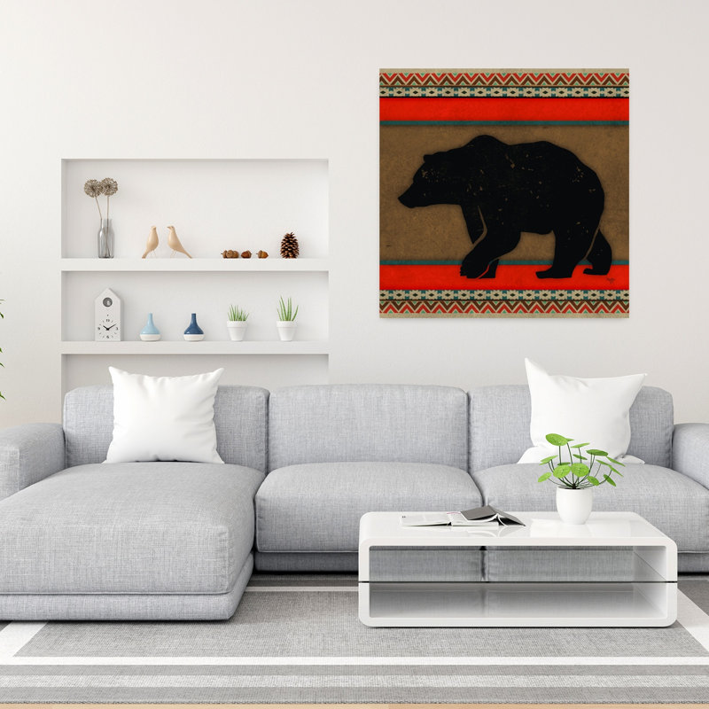 «Out West Bear», art d'ours contemporain, H 36 po x l 36 po