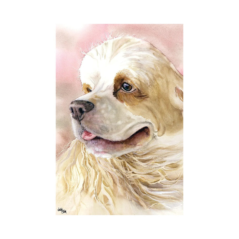 Cream and Sugar - Cocker Spaniel 1 Piece Wrapped Canvas Painting, 101.6 cm H x 66.04 cm W