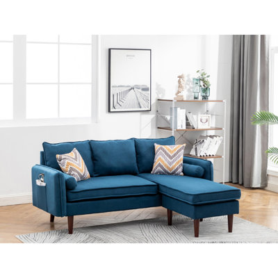 Canapé modulaire moderne 70 po avec support USB et coussins Modern Canapé Mia