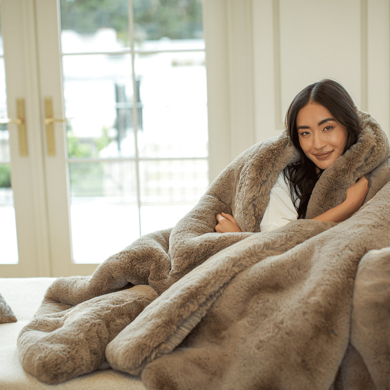 Cuddle Blanket, Walnut, 80" W x 60" L