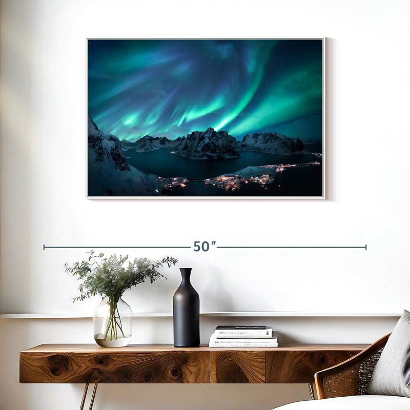 Aurora Display, Floating Frame White, 37" X 25"