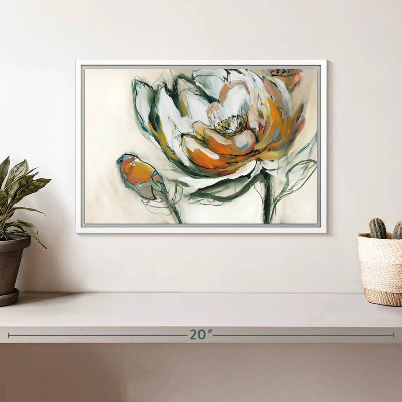 Bloomed, Floating Frame White, 13" X 9"