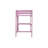 Twin High Loft Bed, Rubber Wood  Loft Bed with Safety Guardrail, built-in desk, ladder,Pink-1925123982