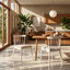 Chaise d'intérieur, chaise d'appoint de salle à manger rustique 2 pièces, chaise à cadre en bois pour l'intérieur