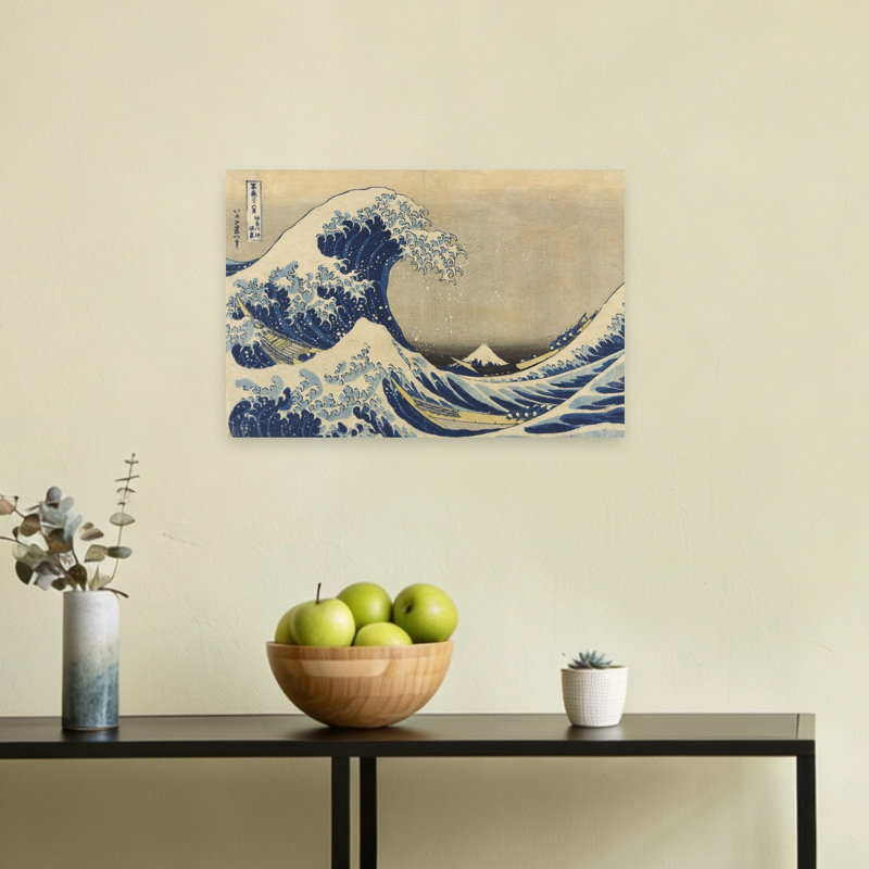 The Great Wave Off Kanagawa From The Series Thirty-Six Views Of Mount Fuji, C.1830-33 Abstract Contemporary Mountain Nature Wall Art Print 1 Piece Wrapped Canvas Wall Art