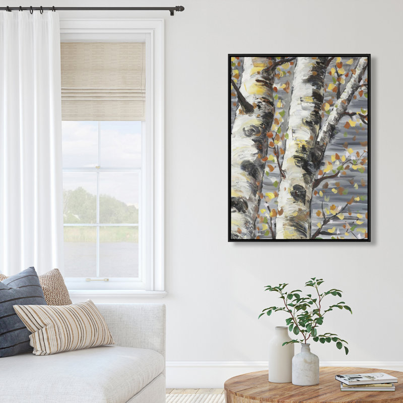 Budding White Birches Print On Canvas
