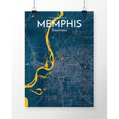 Memphis City Map - Unframed Graphic Art