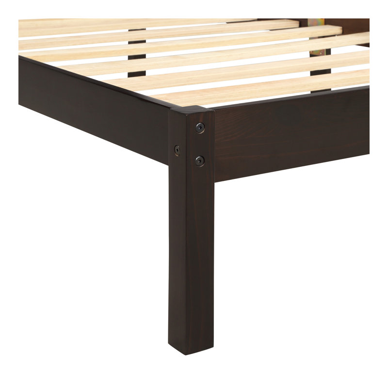 Platform Bed Frame With Headboard, Wood Slat Support, No Box Spring Needed, Queen,Espresso