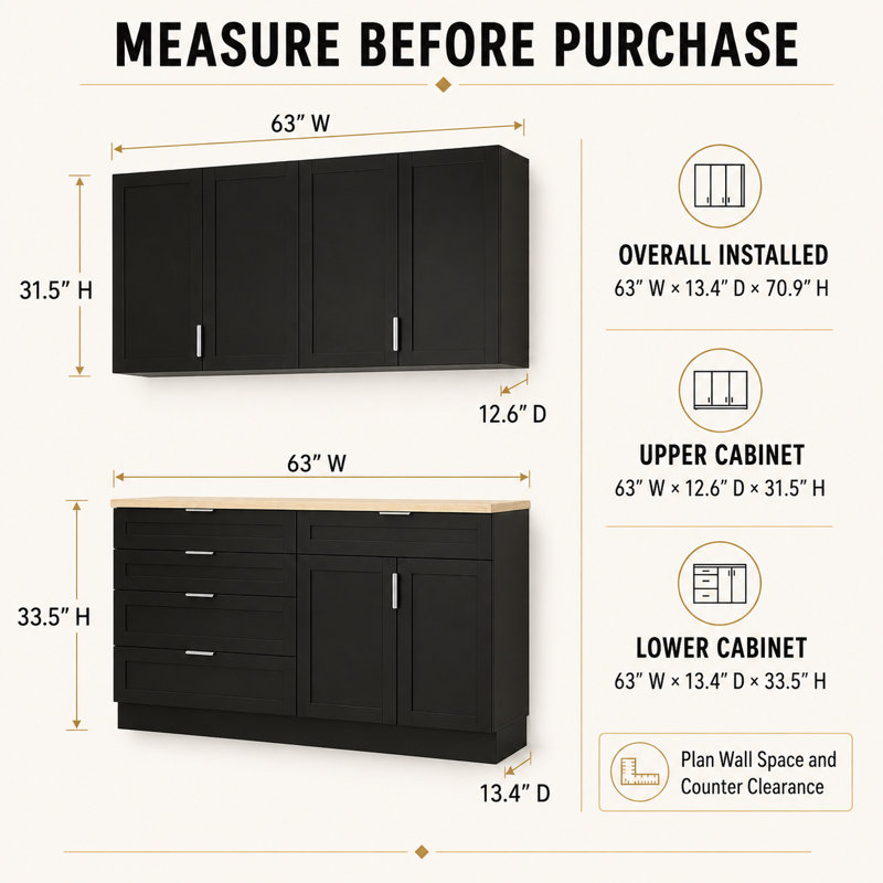 63"W Kitchen Pantry Sideboard Storage Cabinet