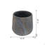 Petit pot de fleurs d'intérieur en ciment 12,6 po x 12,6 po x 11,8 po