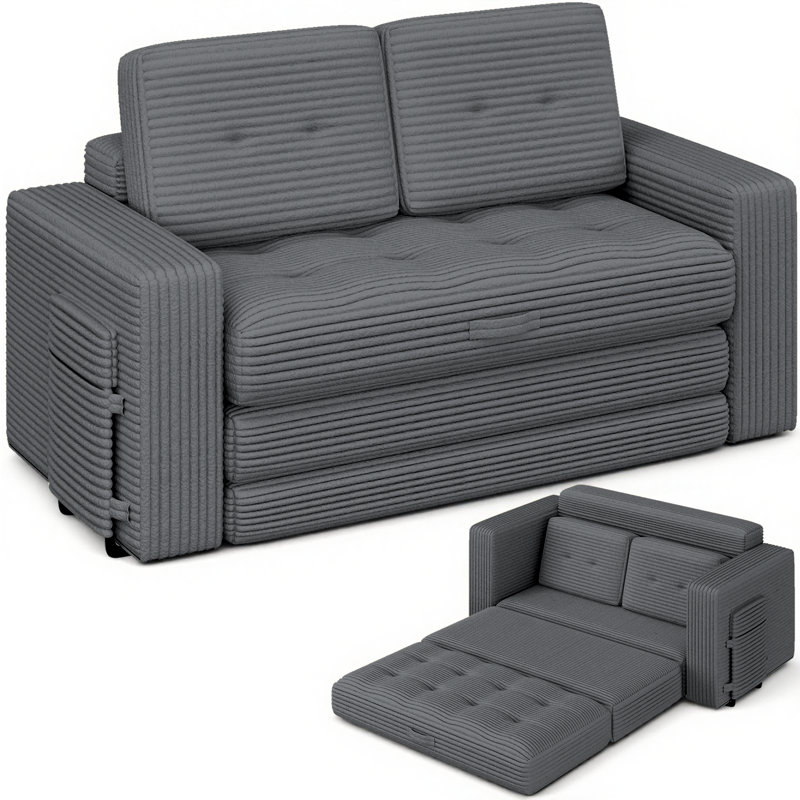 Causeuse Boneless escamotable Boneless, Gris