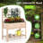 Wood Elevated Planter with Trellis