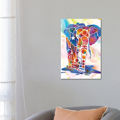 Elephant II by Jo Lynch - Wrapped Canvas Print