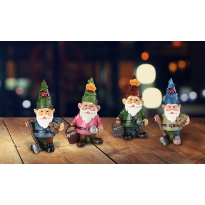 Figurine de jardin miniature 4 pièces Jermiyah