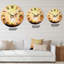 Trois grues volant au coucher du soleil - Horloge murale traditionnelle-60186817