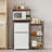 6-Tier Mini Fridge Stand With Storage,Mini Fridge Shelf,Mini Coffee Bar With Mini Fridge Space,Baker Racks,Microwave Stand,Mini Fridge Cabinet With Storage