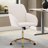 Ty Bedroom Office Chair With Velvet Cover - Ergonomic, Swivel, Adjustable , Golden Base Home Beige Velvet, Robust-1411534649