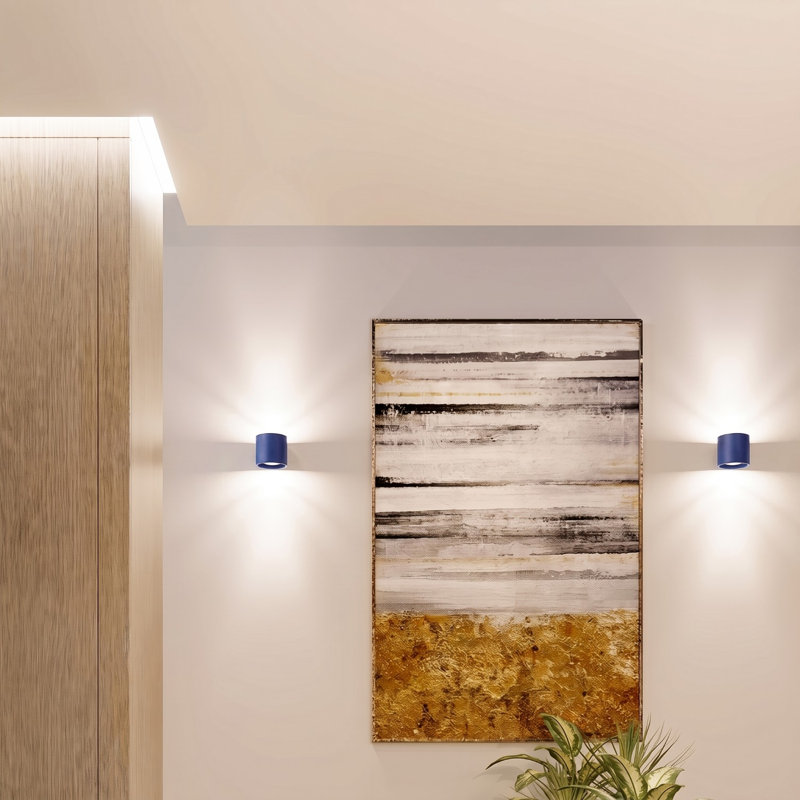 ORBIS Flush Mount, Ultramarine, Ceiling lamp ORBIS 1 ultramarine, 1 Light