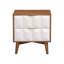 Ginny - Table de chevet - brun foncé, fabriquée en bois d'acacia