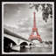 «Red Eiffel Tower», reproduction encadrée-816419865