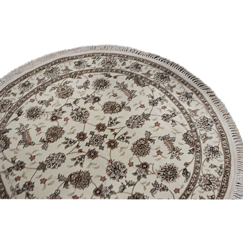 Hand Knotted Area Rug in Ivory